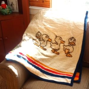 Biederlack blanket with ducks